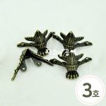 청동 장석 발받침 3호 4개입 5x4cm 나사없음