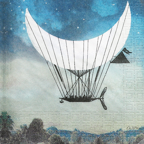 냅킨아트 1332683 The Moon Ship 냅킨20매 33x33cm 0903