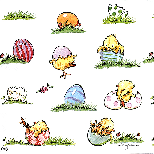 냅킨아트 L810600 LOVELY LITTLE CHICKS 33x33cm 0883