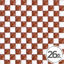 TS-40 미니 타일 스티커 2.5mm 26호 밤색체크 24x40cm