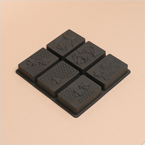 SM-075 실리콘몰드 6구 꽃과벌 20x21.5cm