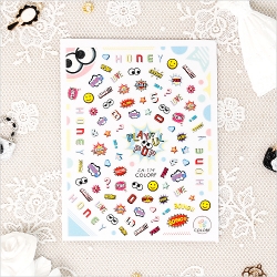 NS-097 네일아트 스티커 이모티콘 8x10.3cm
