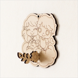 5개입 구름 커플 풍경 종 도어벨 별도 구매 12x11cm 두께4mm