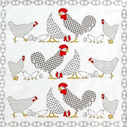 냅킨아트 2118020	 Chicken Family 냅킨20매 33x33cm 2039