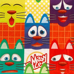 냅킨아트 SDOG021101 Many Faces of Cats 냅킨20매 33x33cm 2026