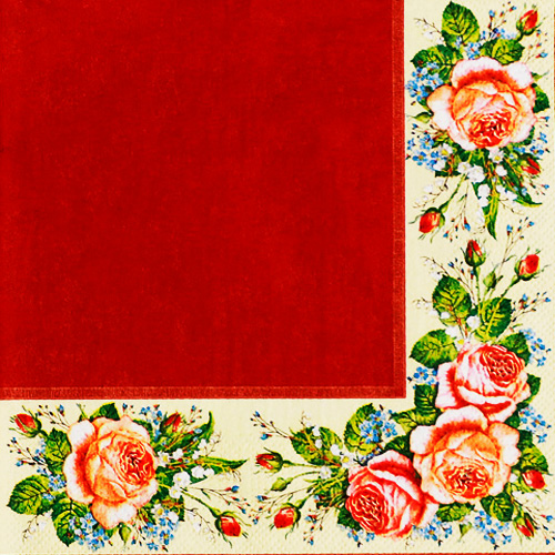 냅킨아트 SLOG005704 Vintage Roses claret 냅킨20매 33x33cm 2068