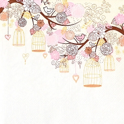 냅킨아트 SLOG032301 Birdcages on the Tree	냅킨20매 33x33cm 2075