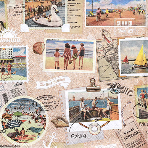 냅킨아트 13310105 Vacation Scrapbook 냅킨20매 33x33cm 2246