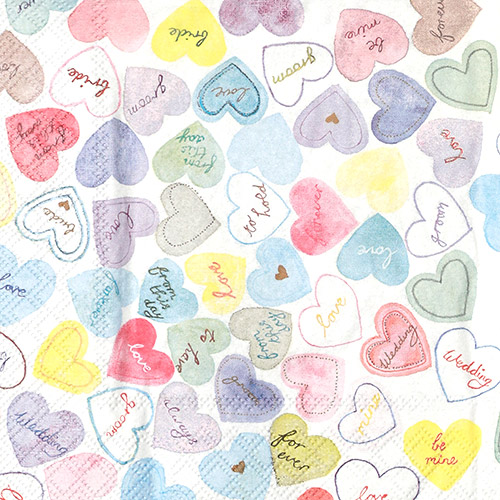 냅킨아트 13312760 Sweet Hearts 냅킨20매 33x33cm 2253