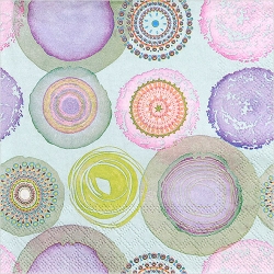 냅킨아트 13309905 Watercolours Circles Mix 냅킨20매 33x33cm 2371