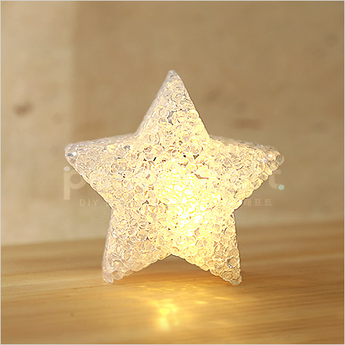 LED 크리스탈 별등 노랑등 8x4cm