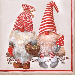 냅킨아트 L743010 FRIENDLY TOMTE red 냅킨20매 33x33cm 2823