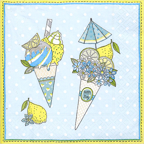 냅킨아트 200666 Ice cream cones 냅킨20매 33x33cm 2615