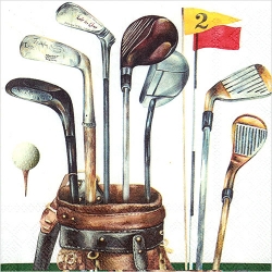 냅킨아트 L807390 GOLFwhite 냅킨20매 33x33cm 2661