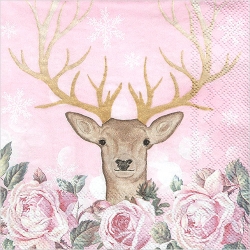 냅킨아트 L827250 MORE ROMANCE MY DEER ros 냅킨20매 33x33cm 2728