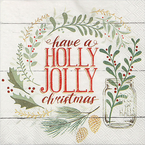 냅킨아트 L794400 HOLLY JOLLY CHRISTMAS 냅킨20매 33x33cm 2779