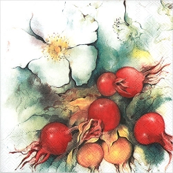 냅킨아트 L826200 ROSEHIPS 냅킨20매 33x33cm 2781