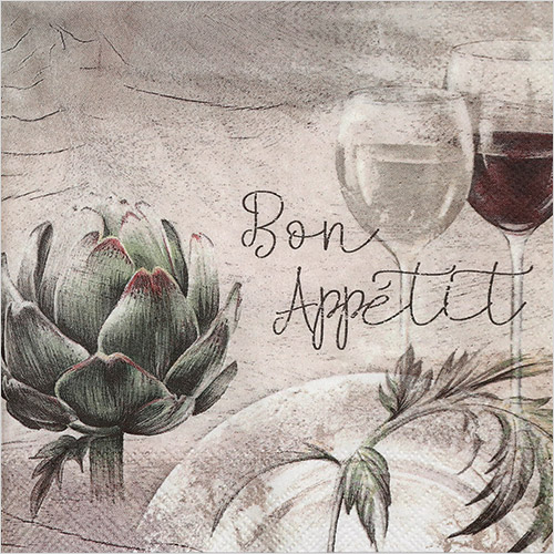 냅킨아트 L827800 BON APPETIT 냅킨20매 33x33cm 2803