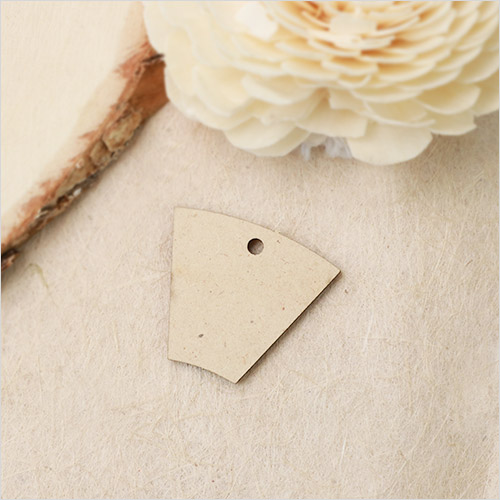 MDF 1구멍 부채판 소 두께 3mm 3.5x3x1.5cm 10개입