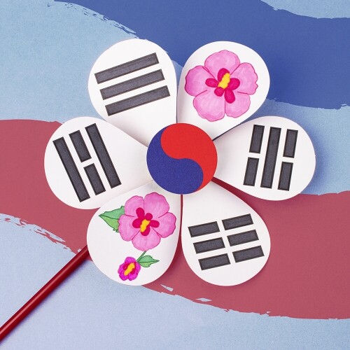 (MS) 태극기 무궁화 바람개비