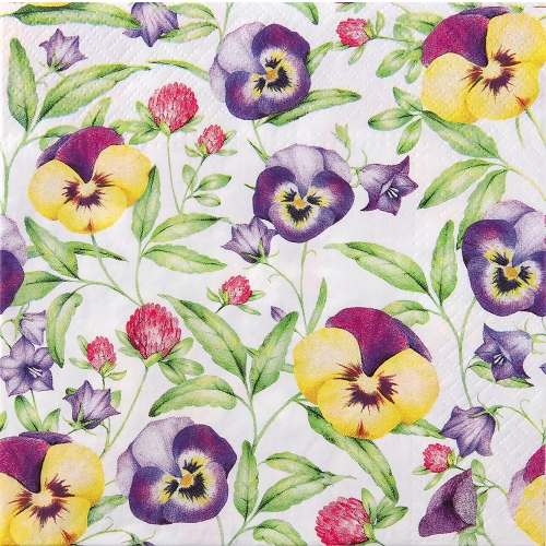 냅킨아트 TL703100 Beautiful Pansies 냅킨20매 33x33cm