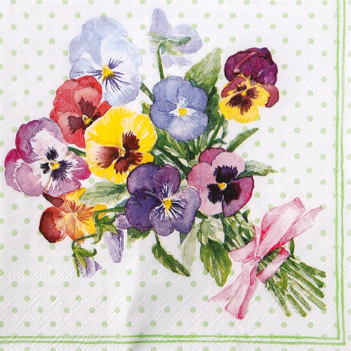 냅킨아트 13312710 Bunch of Violets Green 냅킨20매 33x33cm