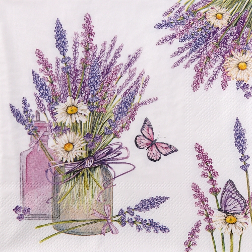 냅킨아트 13314001 Lavender Jar Cream 냅킨20매 33x33cm