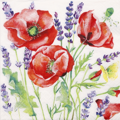 냅킨아트 2120001 Poppy Flowers 냅킨20매 33x33cm