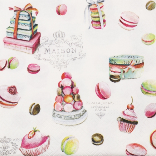 냅킨아트 2120003 macarons beige 냅킨20매 33x33cm