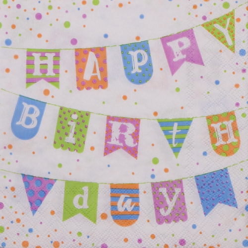 냅킨아트 13303121 Birthday garland blue 냅킨20매 33x33cm