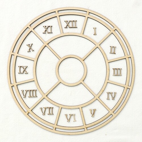 MDF 로마숫자시계데코판 3호 26cm 5개입