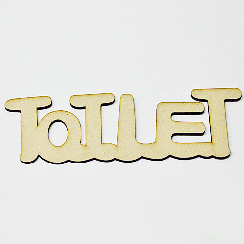 우드 글씨 영어 EL-003 TOILET 글씨 19x6.5cm 10개입