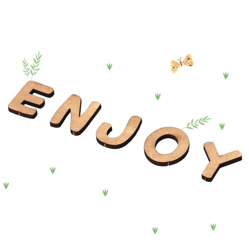 우드 글씨 영어 EL-46 ENJOY 1호 3x11.2cm 5개입