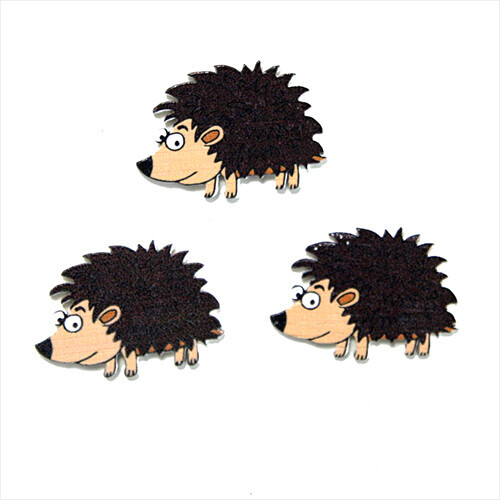 SB-148 우드장식 고슴도치 35x23mm 10개입