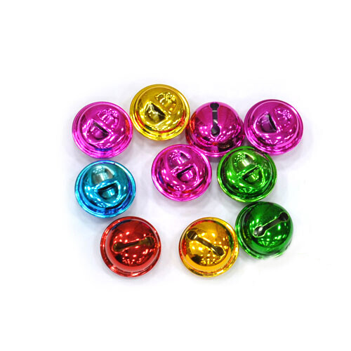 칼라 납작 방울 1.8cm 10개입