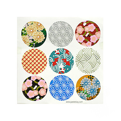 패턴 스티커 9종 2장입 4cm