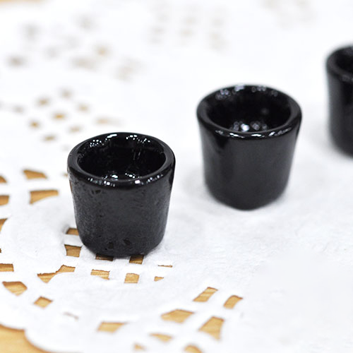 미니어처 소품 미니컵 검정 11x10mm 5개입