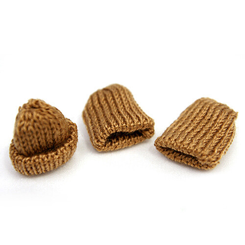 뜨개질 모자 베이지 3.5x4cm 10개입
