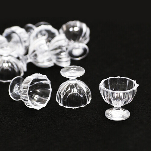 MS-67 미니어처 투명 줄무늬 빙수컵 10개입 21x20mm