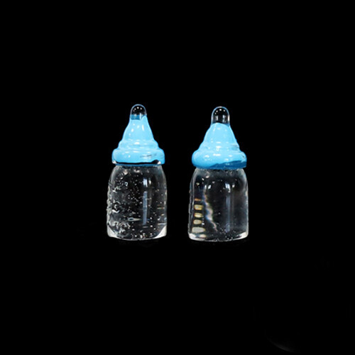 미니어처 소품 우유병 하늘 9x19mm 5개입