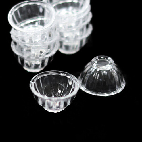 MS-89 미니어처 투명 줄무늬오목그릇 14x8mm 10개입