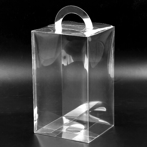 PVC 손잡이 사각 케이스 투명 9호 13x12x22cm 5개입