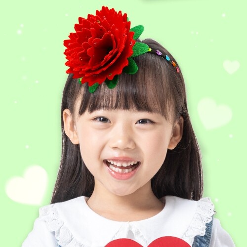 펠트 자이언트 왕 카네이션 머리띠 만들기 1세트