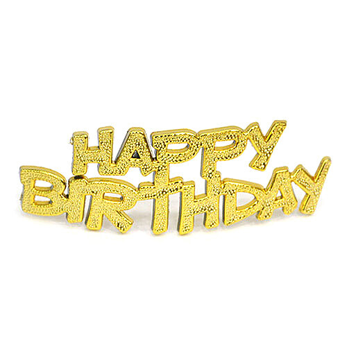 영어 생일 금색 happy birthday 80x25mm 5개입