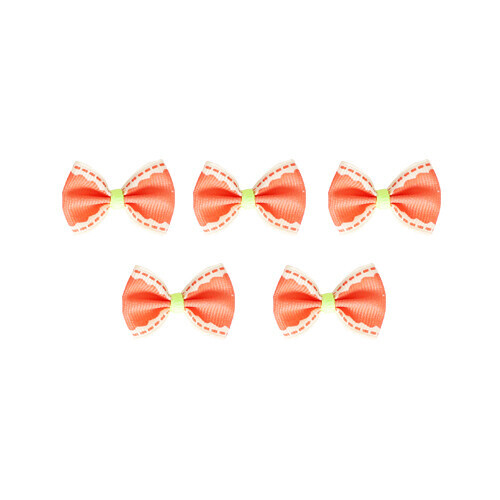 장식리본 스티치 살구 35x22mm 10개입