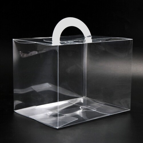 PVC 손잡이 사각 케이스 투명 10호 22x17x17cm 5개입