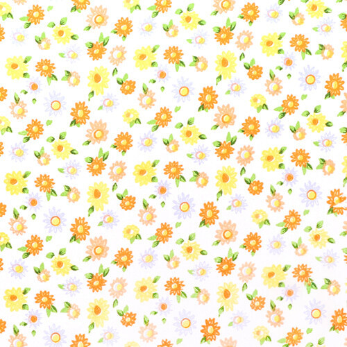 패브릭 스티커 11호 꽃무늬 노랑 21x29cm 5개입