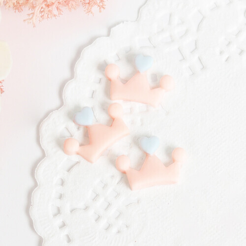 D-337 장식데코 하트왕관 18x13mm 20개입