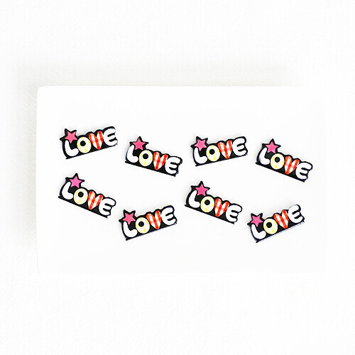 D-439 장식데코 별LOVE 25x13mm 10개입