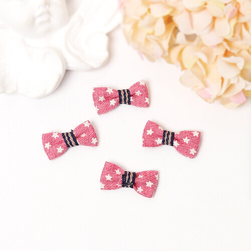 미니별리본 핑크 20x12mm 10개입